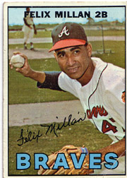 1967 Topps Baseball Cards      089      Felix Millan RC